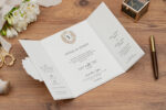 jelatinli beyaz düğün davetiyesi zarf içeriği